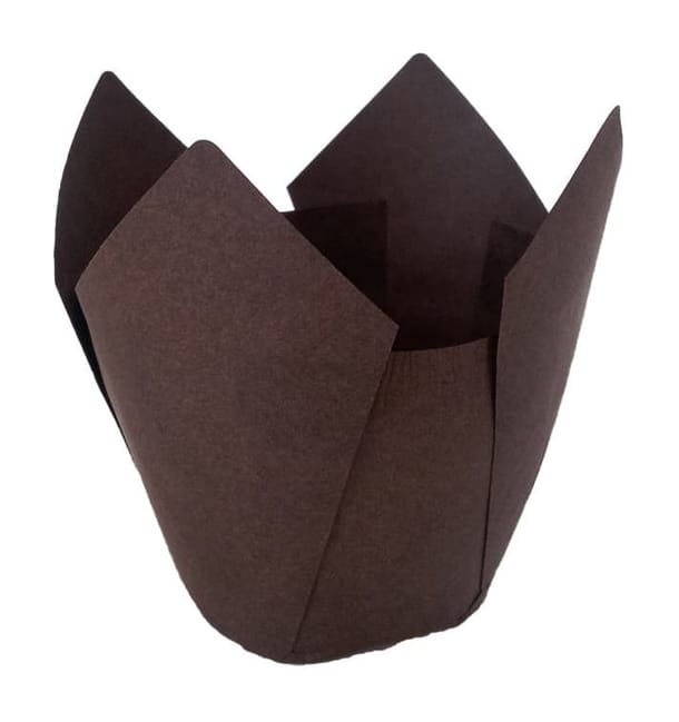 Cápsula Muffin Tulipa Antigrasa 80 mm Marrón (2000 Uds) Cápsula Muffin Tulipa Antigrasa 80 mm Marrón (2000 Uds)