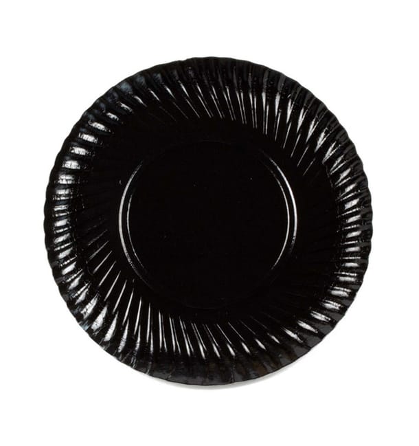 Plato de Carton Redondo Negro 250 mm (100 Uds) Plato de Carton Redondo Negro 250 mm (100 Uds)