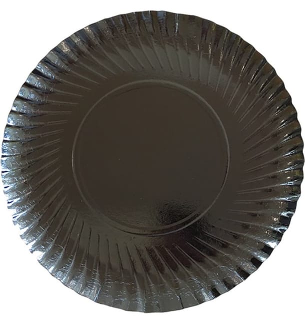 Plato de Carton Redondo Negro 270 mm (100 Uds) Plato de Carton Redondo Negro 270 mm (100 Uds)