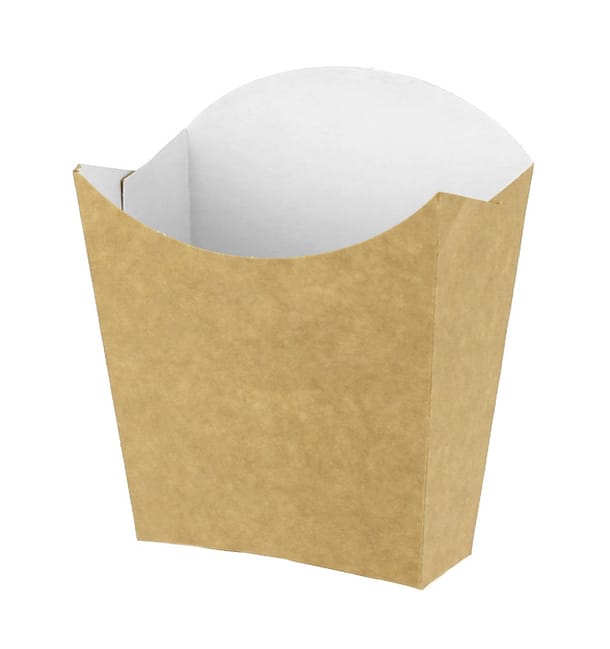 Caja Kraft para Fritas Pequeña 8,2x2,2x9cm (600 Uds) Caja Kraft para Fritas Pequeña 8,2x2,2x9cm (600 Uds)