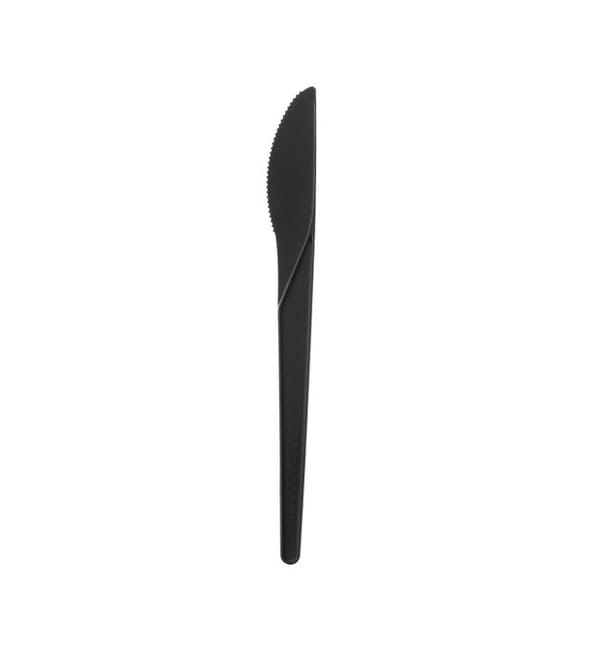 Cuchillo Compostable CPLA Negro 17,2 cm (50 Uds) Cuchillo Compostable CPLA Negro 17,2 cm (50 Uds)