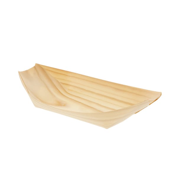 Bandeja de Hojuela de Pino 225x110x30mm (50 Uds) Bandeja de Hojuela de Pino 225x110x30mm (50 Uds)