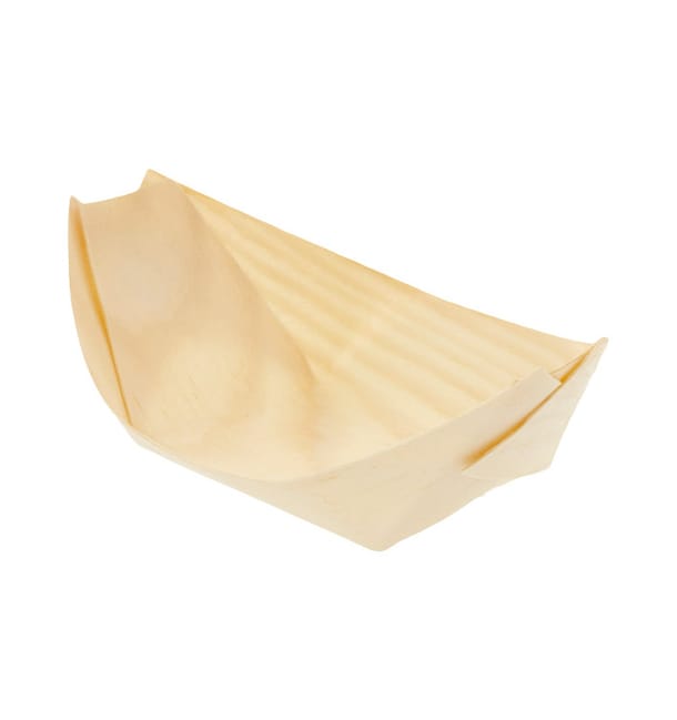 Bandeja de Hojuela de Pino 140x80x20mm (50 Uds) Bandeja de Hojuela de Pino 140x80x20mm (50 Uds)
