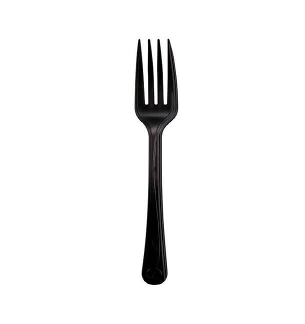 Tenedor Compostable CPLA Premium Negro 17,5 cm (500 Uds)