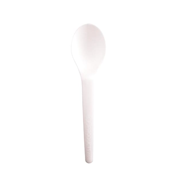 Cuchara Compostable CPLA Blanco 15,0 cm (50 Uds) Cuchara Compostable CPLA Blanco 15,0 cm (50 Uds)