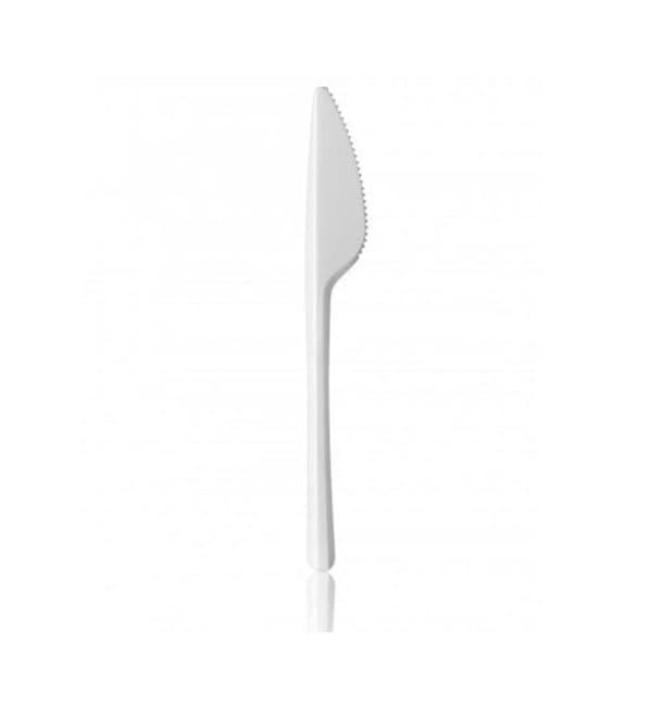 Cuchillo de Plastico PS Blanco 165 mm Cuchillo de Plastico PS Blanco 165 mm