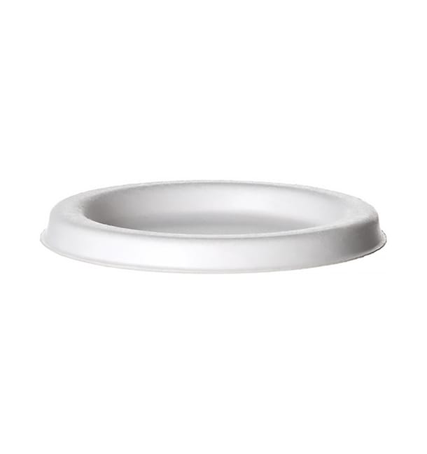 Tapa Tarrina Caña de Azúcar Bagazo Blanca 60ml (2500 Uds) Tapa Tarrina Caña de Azúcar Bagazo Blanca 60ml (2500 Uds)