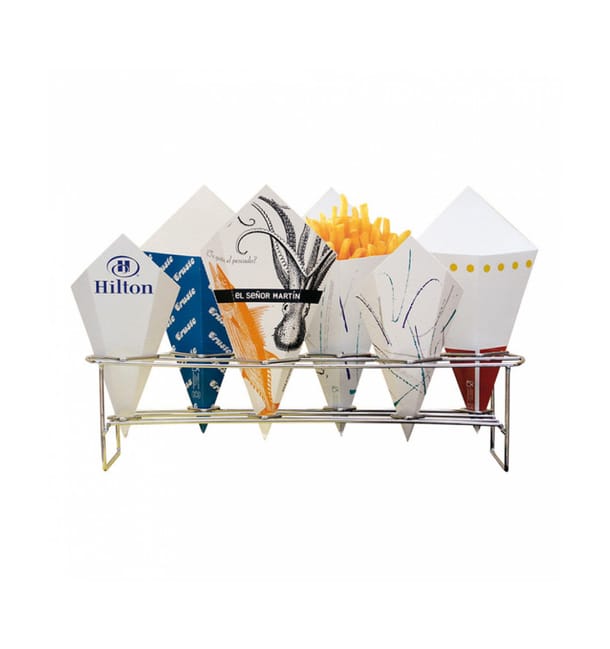 Cesta Presentación 6 Conos de Acero 45x14x10,8cm (1 Ud) Cesta Presentación 6 Conos de Acero 45x14x10,8cm (1 Ud)