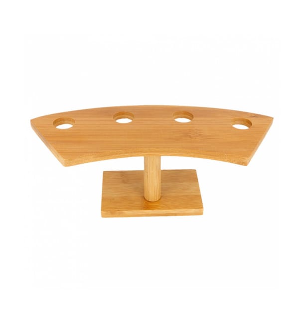 Stand de Bambú para Cucurucho 4 Huecos (12 Uds) Stand de Bambú para Cucurucho 4 Huecos (12 Uds)