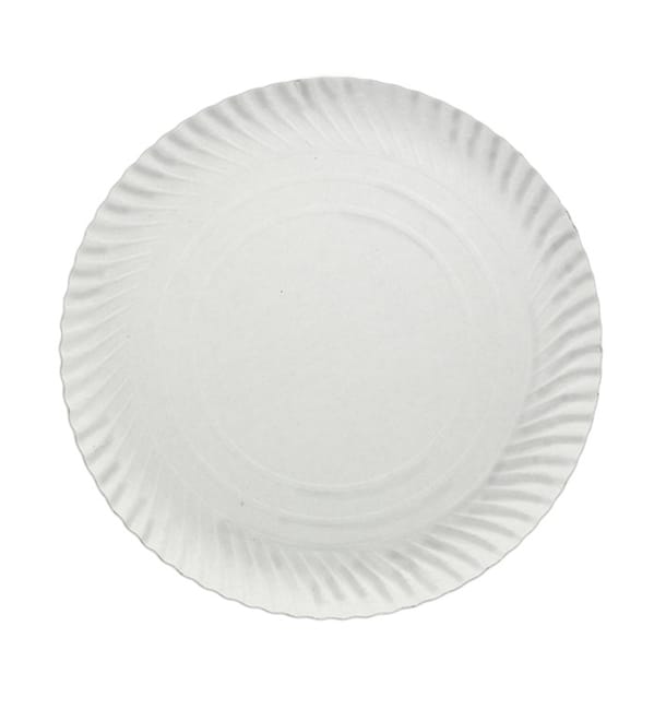 Plato de Carton Redondo Blanco 250 mm (100 Uds) Plato de Carton Redondo Blanco 250 mm (100 Uds)