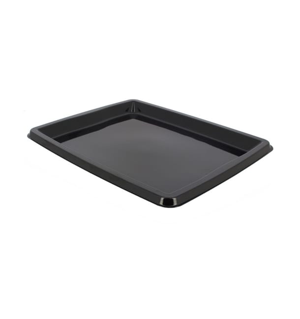 Bandeja Plastico Rectangular Negro 316x265x20mm (25 Uds)