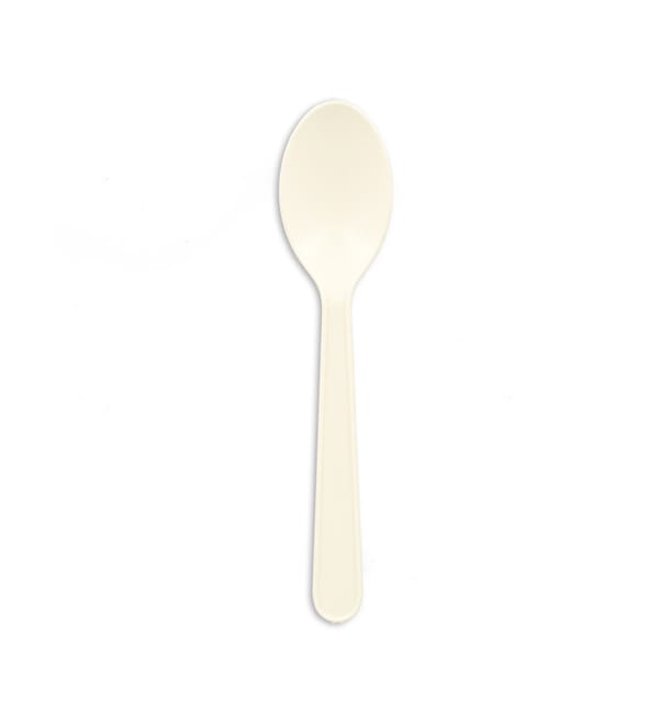 Cucharilla en Almidón de Maíz CPLA Blanco 12,5cm (50 Uds) Cucharilla en Almidón de Maíz CPLA Blanco 12,5cm (50 Uds)