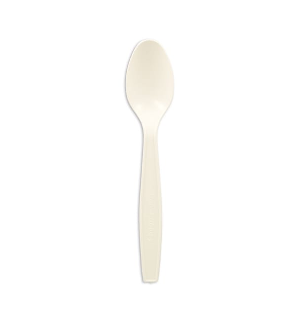Cuchara en Almidón de Maíz CPLA Blanco 16cm (50 Uds) Cuchara en Almidón de Maíz CPLA Blanco 16cm (50 Uds)