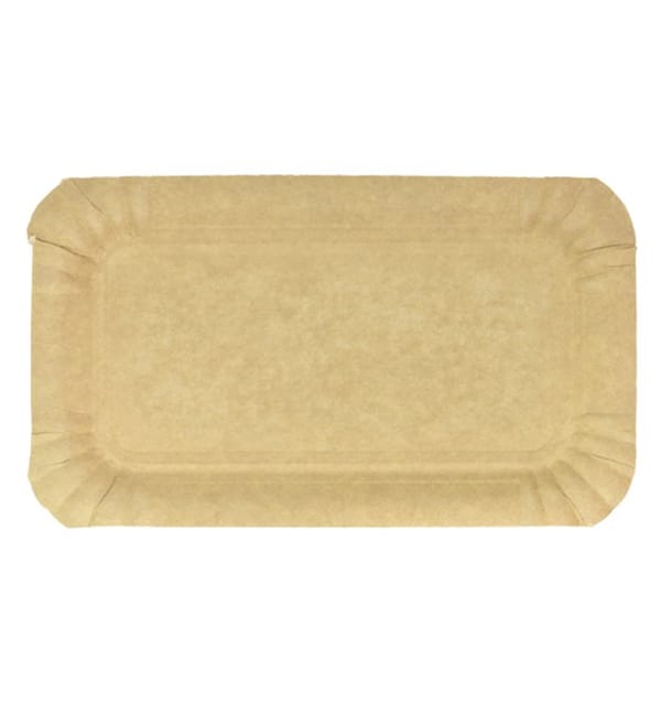 Bandeja de Carton Rectangular Kraft 10x16 cm (1400 Uds) Bandeja de Carton Rectangular Kraft 10x16 cm (1400 Uds)