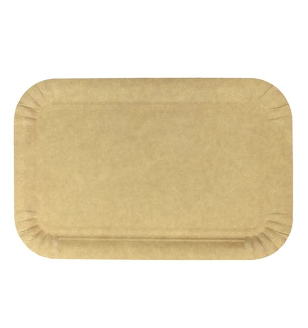 Bandeja de Carton Rectangular Kraft 12x19 cm (100 Uds) Bandeja de Carton Rectangular Kraft 12x19 cm (100 Uds)