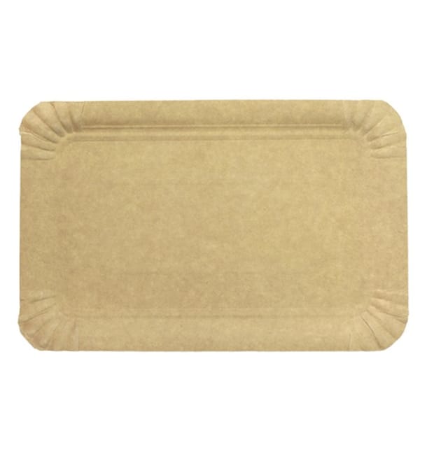 Bandeja de Carton Rectangular Kraft 14x21 cm (100 Uds) Bandeja de Carton Rectangular Kraft 14x21 cm (100 Uds)