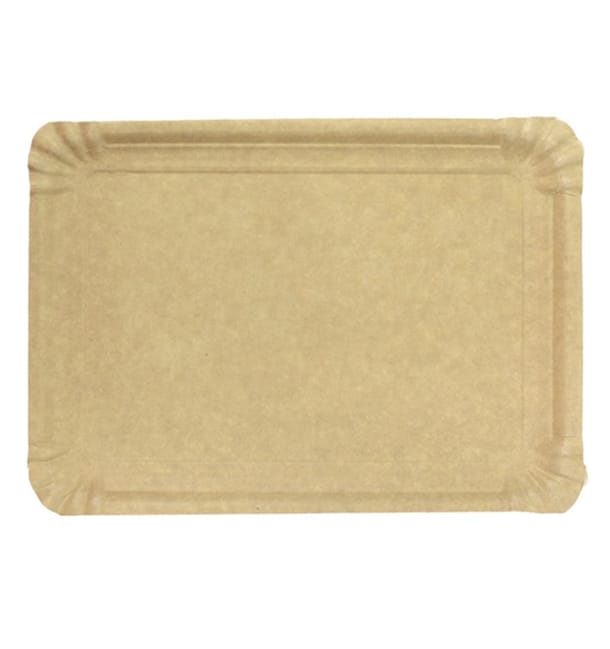 Bandeja de Carton Rectangular Kraft 16x22 cm (100 Uds) Bandeja de Carton Rectangular Kraft 16x22 cm (100 Uds)