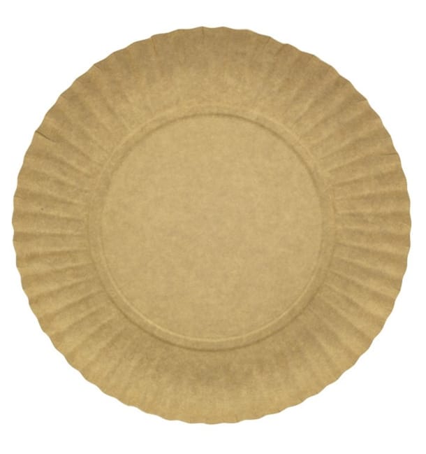 Plato de Carton Redondo Kraft 230 mm (100 Uds) Plato de Carton Redondo Kraft 230 mm (100 Uds)