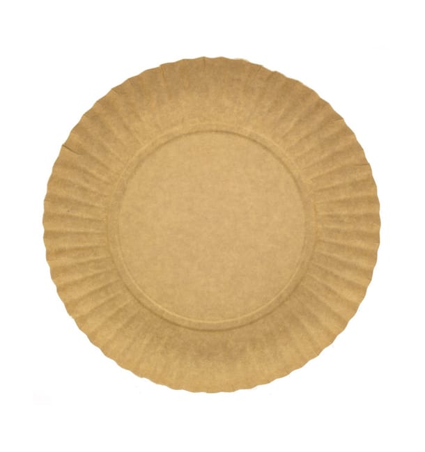 Plato de Carton Redondo Kraft 250 mm (100 Uds) Plato de Carton Redondo Kraft 250 mm (100 Uds)
