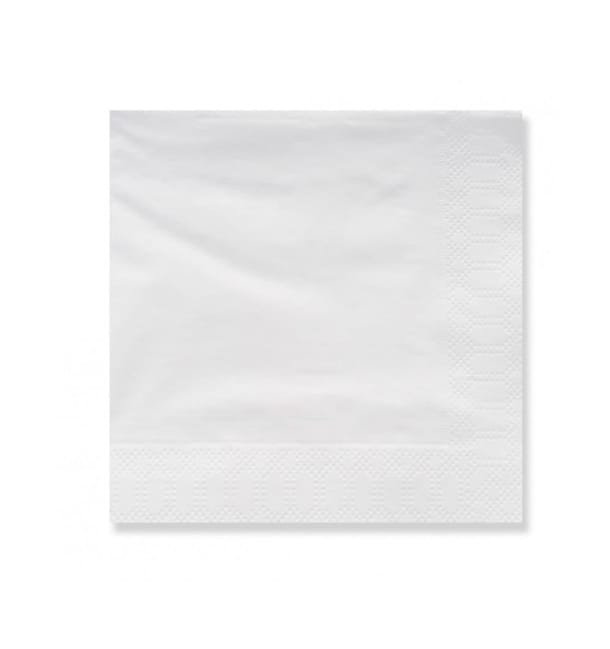 Servilleta Papel Cenefa 20x20 3 Capas Blanca (100 Uds) Servilleta Papel Cenefa 20x20 3 Capas Blanca (100 Uds)