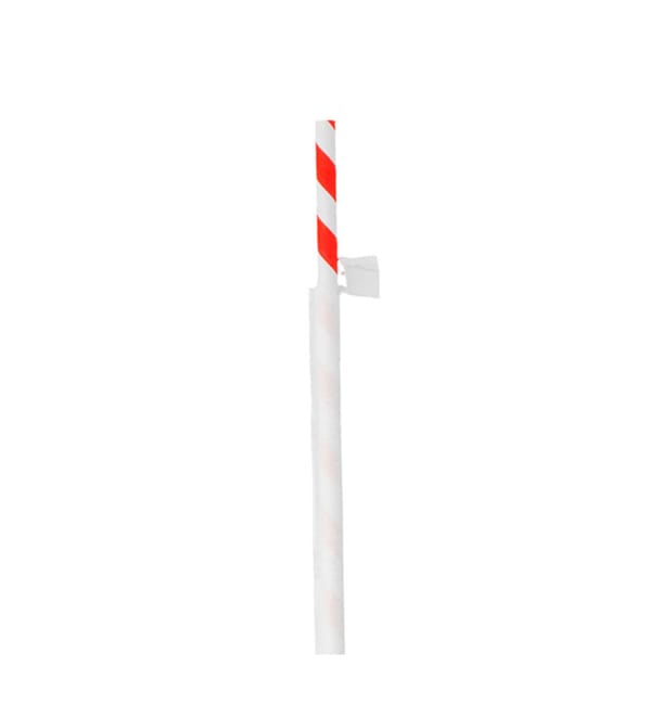 Pajita Recta de Papel Enfundada Ø6mm 20cm (6000 Uds) Pajita Recta de Papel Enfundada Ø6mm 20cm (6000 Uds)