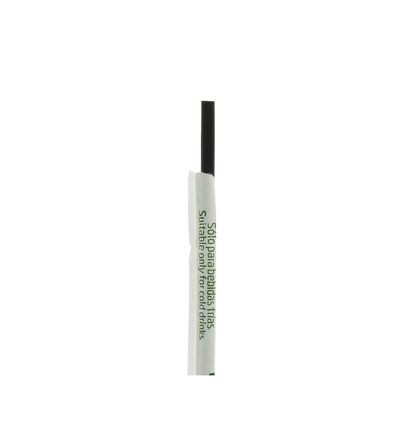 Pajita Recta Enfundada de PLA Negra Ø6mm 14cm (250 Uds) Pajita Recta Enfundada de PLA Negra Ø6mm 14cm (250 Uds)