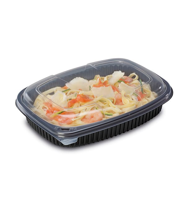 Envase Rectangular PP Negro 1050ml 255x189x45mm (40 Uds) Envase Rectangular PP Negro 1050ml 255x189x45mm (40 Uds)