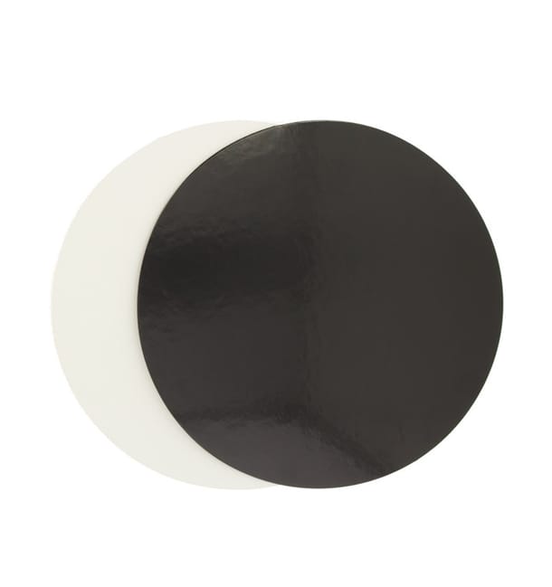 Disco de Carton Negro y Blanco 230 mm (100 Uds)