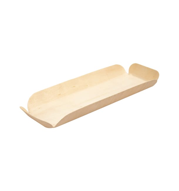 Barquilla de Madera Rectangular 22x8x2 cm (50 Uds) Barquilla de Madera Rectangular 22x8x2 cm (50 Uds)