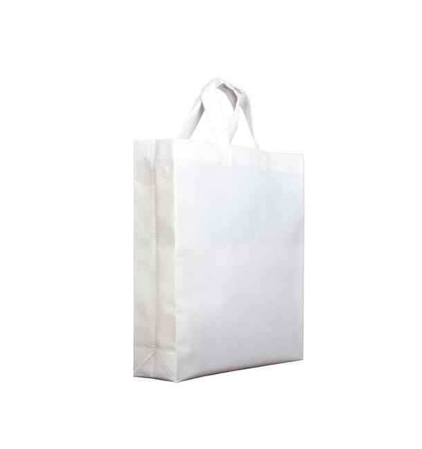 Bolsa Tela TNT PREMIUM Asa Corta Blanca 25+10x30cm (25 Uds) Bolsa Tela TNT PREMIUM Asa Corta Blanca 25+10x30cm (25 Uds)