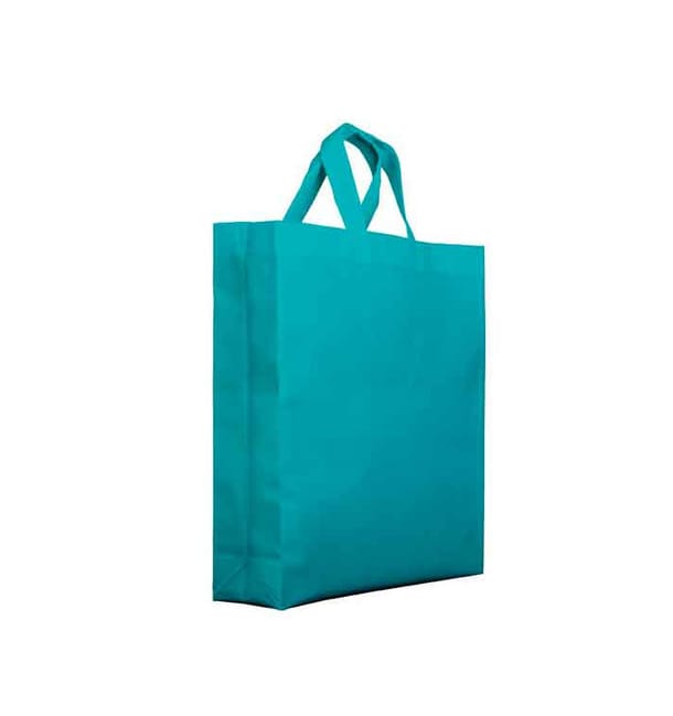 Bolsa Tela TNT PREMIUM Asa Corta Aguamarina 40+12x35cm (25 Uds) Bolsa Tela TNT PREMIUM Asa Corta Aguamarina 40+12x35cm (25 Uds)