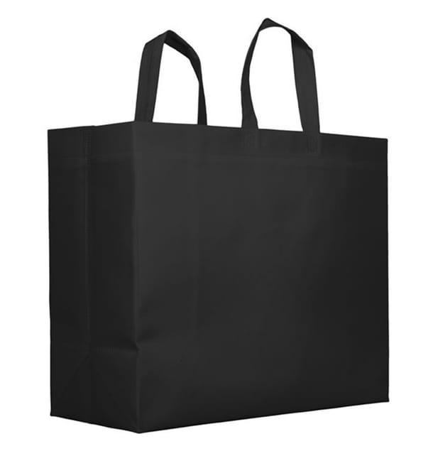 Bolsa Tela Grande TNT Negro 40+20x45 cm 100g (25 Uds) Bolsa Tela Grande TNT Negro 40+20x45 cm 100g (25 Uds)