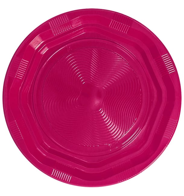Plato Hondo Redondo Octogonal Plastico PS Fucsia Ø220 mm (25 Uds) Plato Hondo Redondo Octogonal Plastico PS Fucsia Ø220 mm (25 Uds)