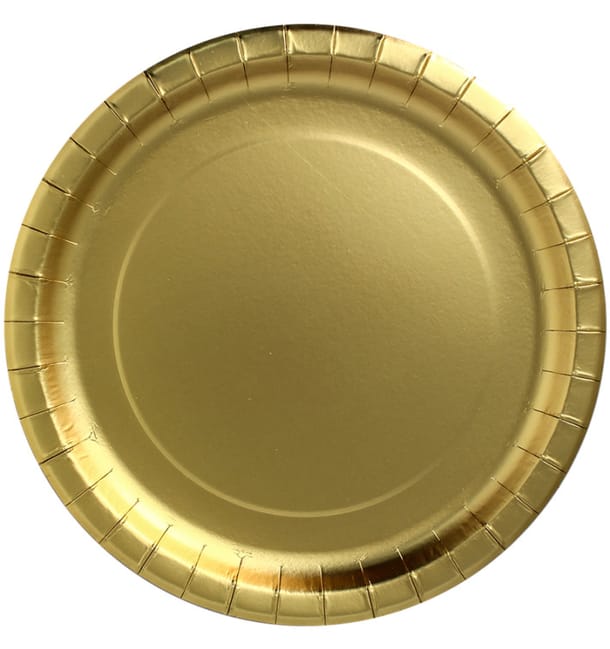 Plato de Carton Redondo "Party Shiny" Oro Ø290mm (60 Uds) Plato de Carton Redondo "Party Shiny" Oro Ø290mm (60 Uds)