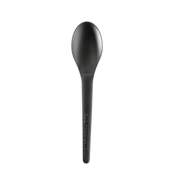 Cuchara Compostable CPLA Negro 15,0 cm (50 Uds) Cuchara Compostable CPLA Negro 15,0 cm (50 Uds)