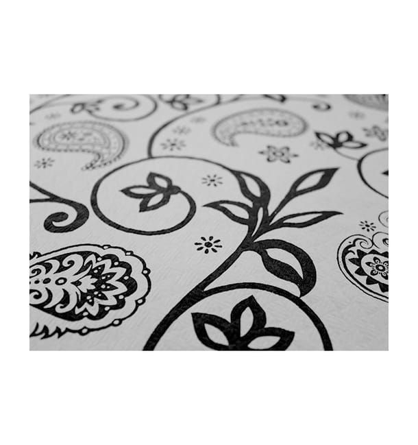 Mantel de Papel Cortado 1,2x1,2m "Cachemir Negro" 37g (300 Uds) Mantel de Papel Cortado 1,2x1,2m "Cachemir Negro" 37g (300 Uds)
