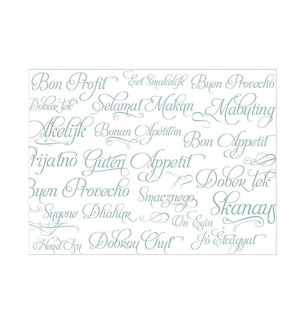 Mantel Individual Papel 30x40cm "Buen Provecho" Turquesa 40g (1.000 Uds) Mantel Individual Papel 30x40cm "Buen Provecho" Turquesa 40g (1.000 Uds)