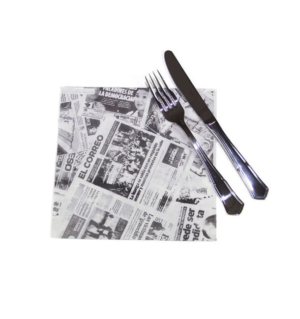 Servilleta Papel "Prensa" 40x40cm (600 Uds) Servilleta Papel "Prensa" 40x40cm (600 Uds)