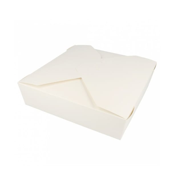 Caja Carton Americana Blanca 21,7x21,7x6cm 2910ml (140 Uds) Caja Carton Americana Blanca 21,7x21,7x6cm 2910ml (140 Uds)