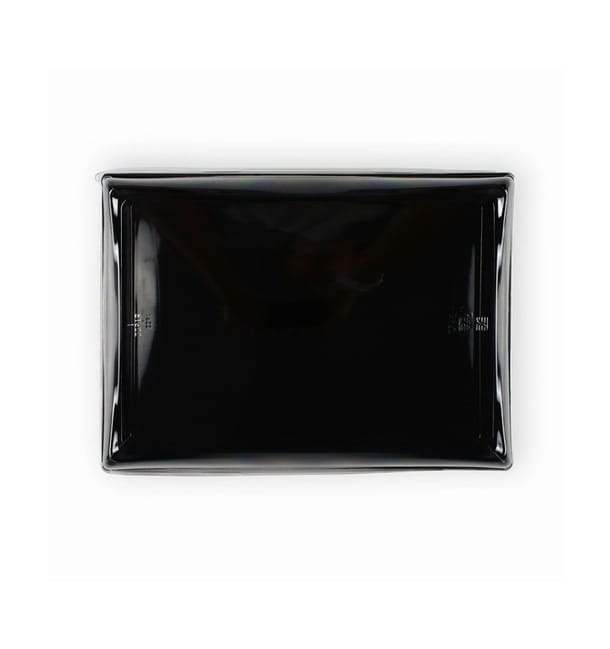Bandeja Plastico Negra con Tapa PET 16x22cm (15 Uds)