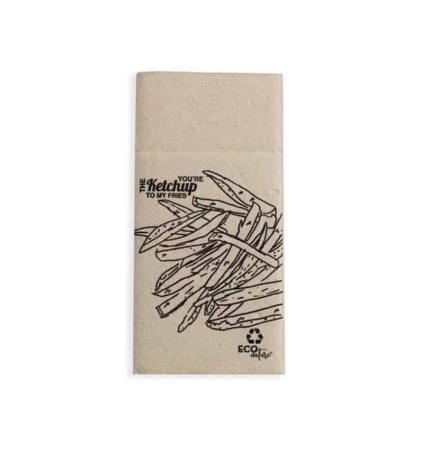 Servilleta Portacubiertos de Papel Burguer 40x40cm (960 Uds) Servilleta Portacubiertos de Papel Burguer 40x40cm (960 Uds)