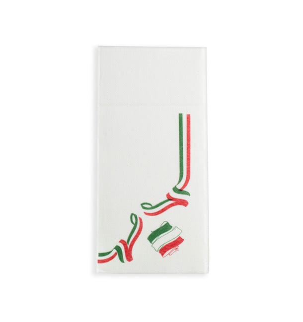 Servilleta Portacubiertos de Papel Italia 40x40cm (30 Uds) Servilleta Portacubiertos de Papel Italia 40x40cm (30 Uds)