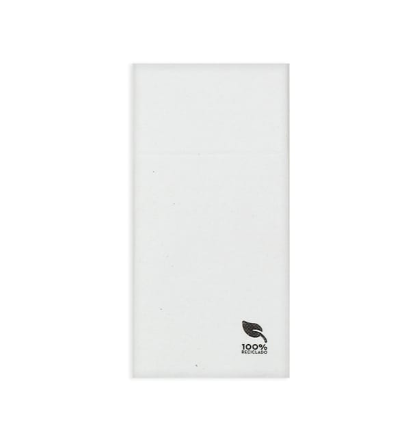 Servilleta Portacubiertos de Papel Eco Blanco 40x40cm (960 Uds) Servilleta Portacubiertos de Papel Eco Blanco 40x40cm (960 Uds)
