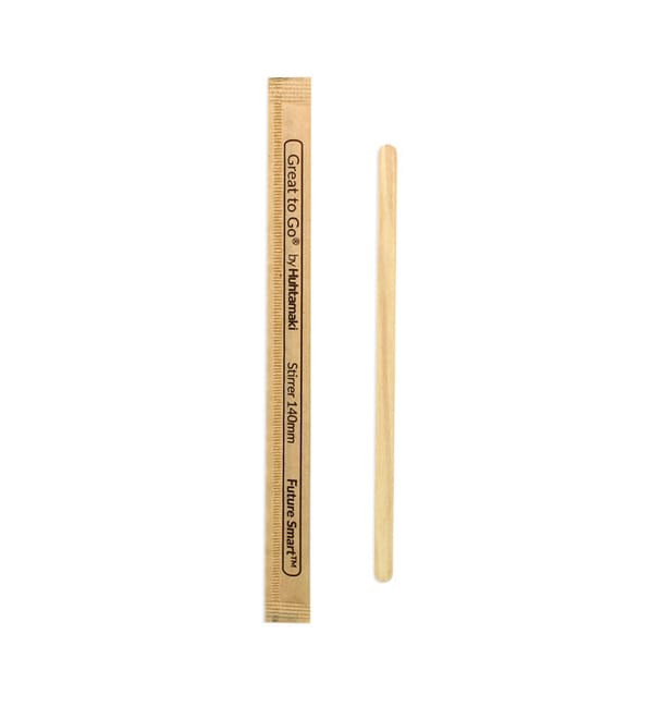 Paletina de Madera para Café Enfundada 14cm (10000 Uds) Paletina de Madera para Café Enfundada 14cm (10000 Uds)