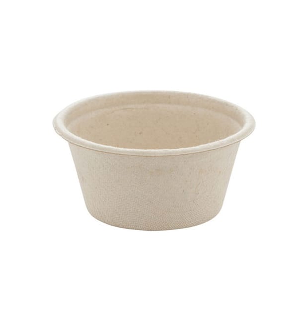 Tarrina de Caña de Azucar Natural Ø6,0cm 60ml (100 Uds) Tarrina de Caña de Azucar Natural Ø6,0cm 60ml (100 Uds)