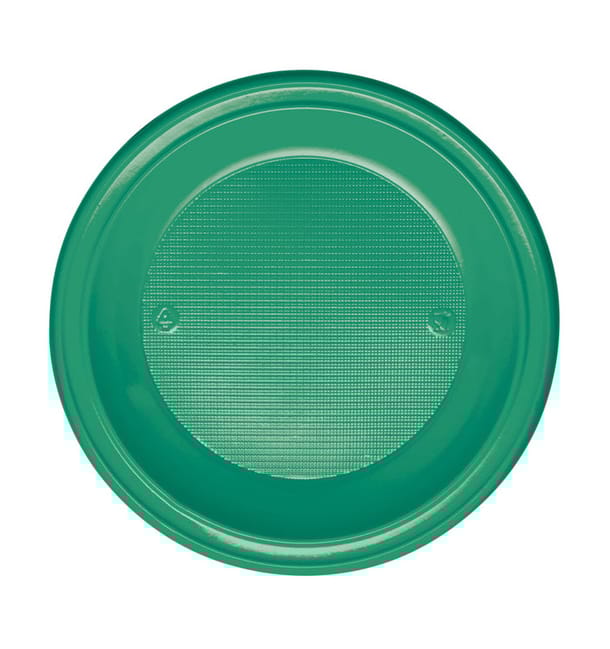 Plato de Plastico PS Hondo Verde Ø220mm (30 Uds) Plato de Plastico PS Hondo Verde Ø220mm (30 Uds)