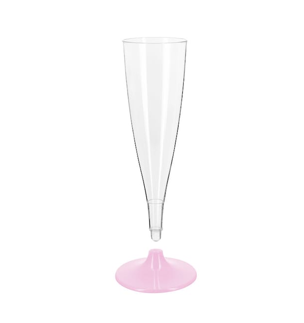 Copa Plástico Reutilizable Cava Pie Rosa 140ml 2P (48 Uds) Copa Plástico Reutilizable Cava Pie Rosa 140ml 2P (48 Uds)