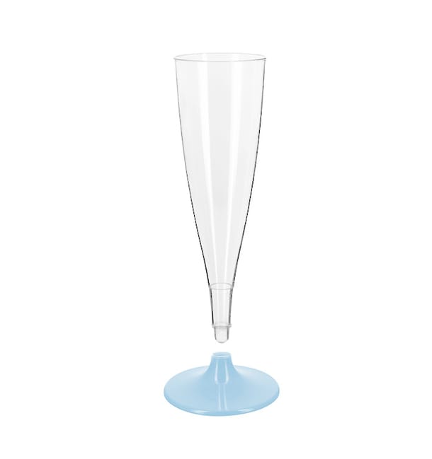 Copa Plástico Reutilizable Cava Pie Azul 140ml 2P (6 Uds) Copa Plástico Reutilizable Cava Pie Azul 140ml 2P (6 Uds)