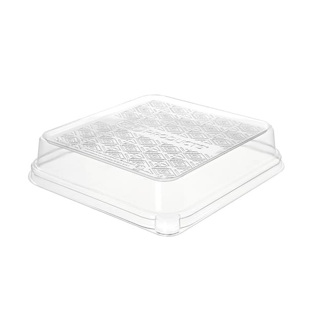 Tapa PLA para Envase de Caña de Azúcar Blanco 18,5x18,5cm (50 Uds) Tapa PLA para Envase de Caña de Azúcar Blanco 18,5x18,5cm (50 Uds)