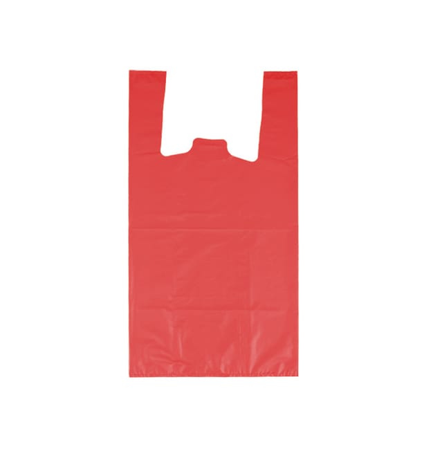 Bolsa Plástico Camiseta 70% Reciclado “Colors” Rojo 42x53cm G200 (40 Uds) Bolsa Plástico Camiseta 70% Reciclado “Colors” Rojo 42x53cm G200 (40 Uds)